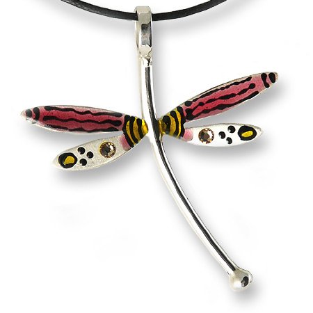 Sterling Silver Slim Dragonfly Pendant