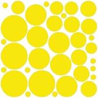 34 YELLOW POLKA DOTS...WALL STICKERS DECALS ART DECOR