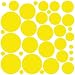 34 YELLOW POLKA DOTS...WALL STICKERS DECALS ART DECOR