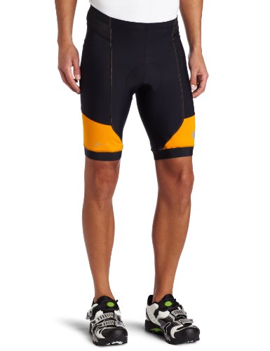 Pearl Izumi Men's Elite Inrcool Short, Black/Safety Orange, Large