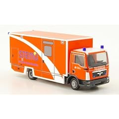 MAN TGL 08, Berliner Feuerwehr / Stemo Stroke-Einsatzmobil, Modellauto, Fertigmodell, Herpa 1:87