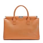Borsa semirigida liscia in pelle con...