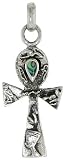 Sterling Silver 15/16 (24 mm) Ankh Pendant w/ Abalone shell