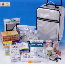 【非常用持出袋セットキャスタータイプ(15点セット)/7242107】保存食、防災セット、非常食セット！