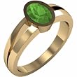 14K Yellow Gold Tsavorite (Green Garnet) Ring