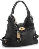 Large Toggle ''Zane'' Oversized Hobo - Black or Purple