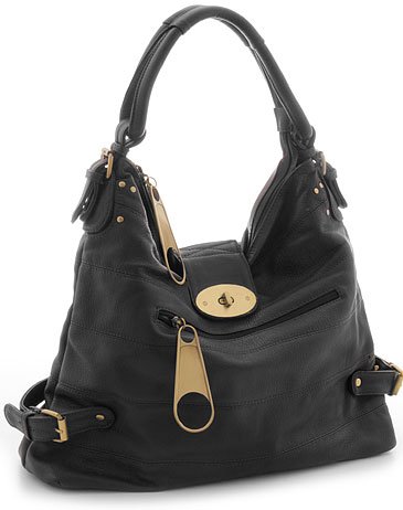 Black Large Toggle ''Zane'' Oversized Hobo