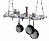 Black Hanging Pot Rack By Intermetro