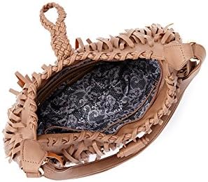 Pink Cosmo Fringe Crossbody Bag (Gray)