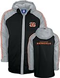 Cincinnati Bengals Black Pleather Varsity Full Zip Jacket