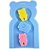 TotMart Colorful Cute Animal Bear Baby Bath Sponge Set for Toddlers, Big, Blue with Yellow Bear, Pink Cat, Blue Elephant