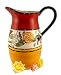 CERAMIC WATER PITCHER, JUICE PITCHER TUSCANY FRUIT