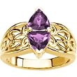 14K Yellow Gold Amethyst Ring
