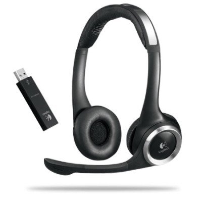 New Logitech ClearChat Wireless Black Headset Microphone #981-000068 1-Year Manufacturer Warranty