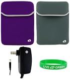 41VaAGQO7BL. SL160  ASUS Eee PC 1000 10 Inch Netbook Logo Reversible Neorpene Sleeve Case with Wall Charger