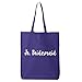 Jr. Bridesmaid Cotton Canvas Tote Bag in Purple - One Size