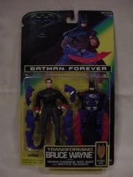 Batman Forever - 1995 - Transforming Bruce Wayne Figure - Body Adaptive Techsuit - Kenner - Limited Edition - Mint - Collectible