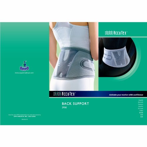 Oppo Medical AccuTex Specialist Back Support (Unisex; Color: Grey; Medium)