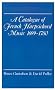 A Catalogue of French Harpsichord Music 1699-1780