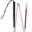 48 Inch Folding Walking Cane for the Blind with Marshmallow Tip