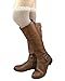 LILBETTER Crochet Lace Trim Cotton Knit Leg Warmers Boot Socks