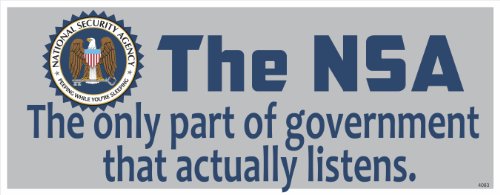 Anti Obama Political Bumper Sticker - NSA - Peeping while you're sleeping.