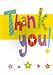 25 Folded 5x7 Premium Quality Thank You Greeting Cards with BLANK INTERIOR - Pack of 25 Colorful Designer Quality Cards in 5 Different Designs at WHOLESALE Price