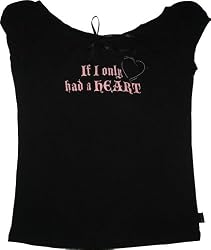 Emily the Strange juniors women's shirt tee If I Only Had a Heart Black