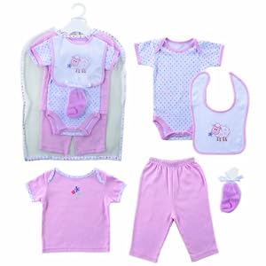 Hudson Baby Gift Collection, 6 Piece, Girl, 0-3 Months