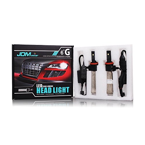 JDM ASTAR 6TH Generation 2800 Lumens Cree LED Headlight, Xenon White(Total output 5600 lumens) (H1)