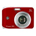 Bundle GE A950 Digital Camera Red (9.1MP x5 zoom, 2.5" LCD, 1600 ISO, Smile, Blink & Face Detection) includes USB Card Reader, Black Hard Case and 4GB Class 6 SDHC Memory Card
