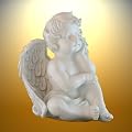 Sitzender Engel Deko Figur