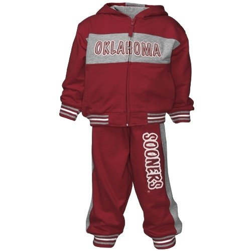 Buy Oklahoma Sooners Full Zip Toddler Hoody and Pant Set