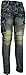 Angel Cola Men's Biker Slim Distressed Washed Cotton Cargo Jeans Vintage 32