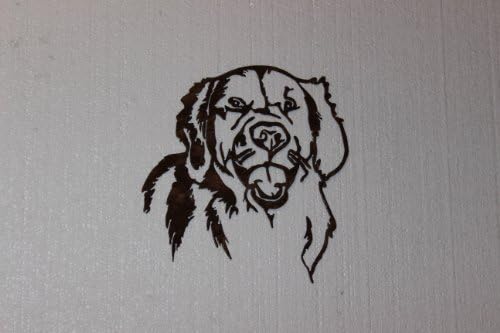 Golden Retriever Head Front View Metal Wall Art Home Decor