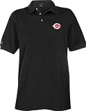Cincinnati Reds Black Classic Pique Stainguard Polo Shirt