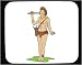 Mouse Pad with man, instrument, flute