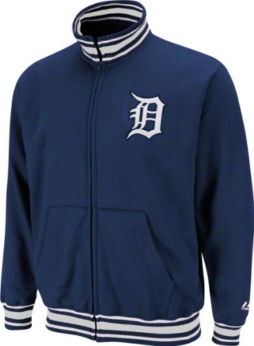 Detroit Tigers Majestic Clutch Hitter Full Zip Track Jacket