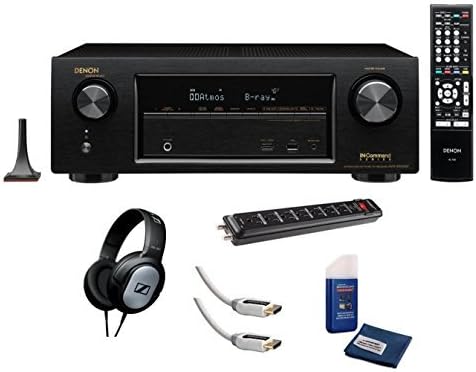 Denon AVR-X1200W 7.2 Channel A/V Receiver + Sennheiser Headphone + Monster Home Theather Bundle