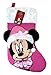 Disney Minnie Mouse Pink 16 Satin Christmas Stocking