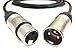 4 Foot XLR Canare Star Quad Microphone Cable Male to Female by Custom Cable Connection