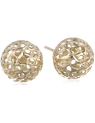 14k Gold Cut-Out Ball Stud Earrings