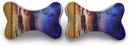 PupoP Desert Memory Foam Travel Neck Pillow Car Neck Support Pillow, One Pair