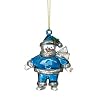 Detroit Lions NFL Crystal Snowman Ornament (3")