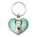 Hip Llama with Glasses Heart Love Metal Keychain Key Chain Ring