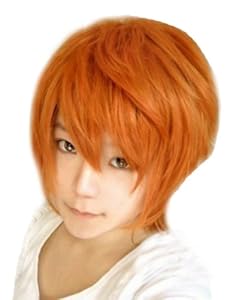 Cool2day Short Layered Orange Hair Full Wig+Free Wig Cap(Model:JF011424)