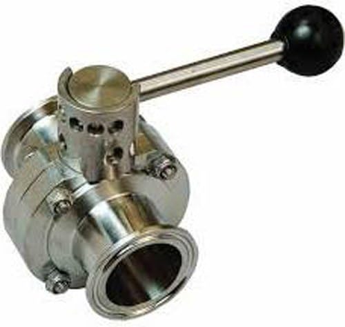 Steel and Obrien BFVPC-4-316 Stainless Steel Clamp Butterfly Valve, Pull Handle, 4"