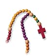 Multiple-colored Non-toxic Wooden 20.5in Childrens Rosary