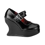BRAVO-08, 5'' Gothic Platform Wedge Shoe in Two Colors, Demonia by Pleaser USA