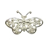 Sterling Silver Filigree Butterfly Pin